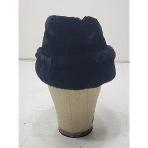 Vintage Dobbs Fifth Avenue Black Ambassador Russian Fedora Trapper Fur Hat